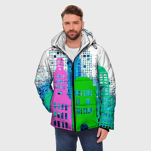 Мужская зимняя куртка Город / 3D-Черный – фото 3