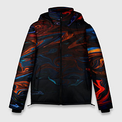 Куртка зимняя мужская Абстракция разводы красок, цвет: 3D-светло-серый
