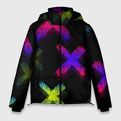 Куртка зимняя мужская Крестики, цвет: 3D-черный