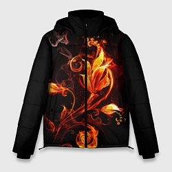 Куртка зимняя мужская Огненный цветок, цвет: 3D-черный