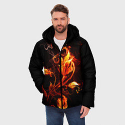 Куртка зимняя мужская Огненный цветок, цвет: 3D-черный — фото 2