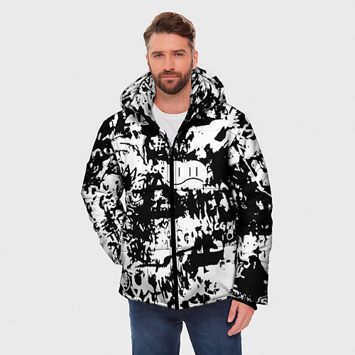 Мужская зимняя куртка Graffiti / 3D-Черный – фото 3