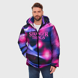 Куртка зимняя мужская STRANGER THINGS S, цвет: 3D-черный — фото 2