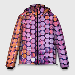 Куртка зимняя мужская Вечеринка точки глянцевый узор, цвет: 3D-красный