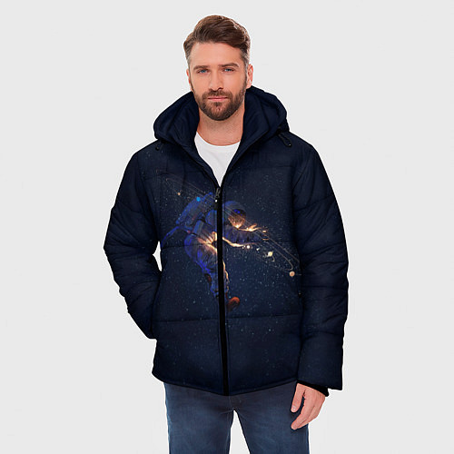 Мужская зимняя куртка Космонавт / 3D-Черный – фото 3