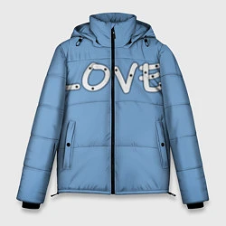 Куртка зимняя мужская LOVE, цвет: 3D-черный