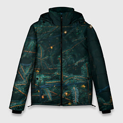 Куртка зимняя мужская Елка, цвет: 3D-черный