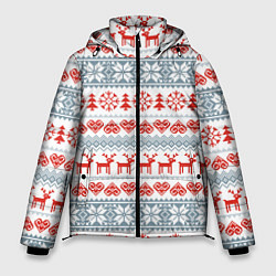 Мужская зимняя куртка Новогодний пиксельный узор