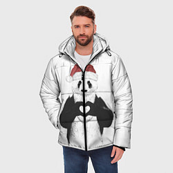 Куртка зимняя мужская Панда Клаус, цвет: 3D-черный — фото 2