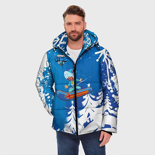 Мужская зимняя куртка Brawl Stars Snowboarding / 3D-Черный – фото 3