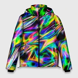 Куртка зимняя мужская Космическая хризонтема, цвет: 3D-черный