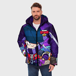 Куртка зимняя мужская BRAWL STARS EDGAR, цвет: 3D-светло-серый — фото 2