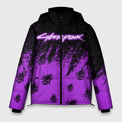 Куртка зимняя мужская Cyberpunk neon, цвет: 3D-черный