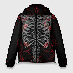 Куртка зимняя мужская Цифровой киберскелет, цвет: 3D-черный