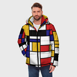 Куртка зимняя мужская Color blocking цвета 3D-черный — фото 2