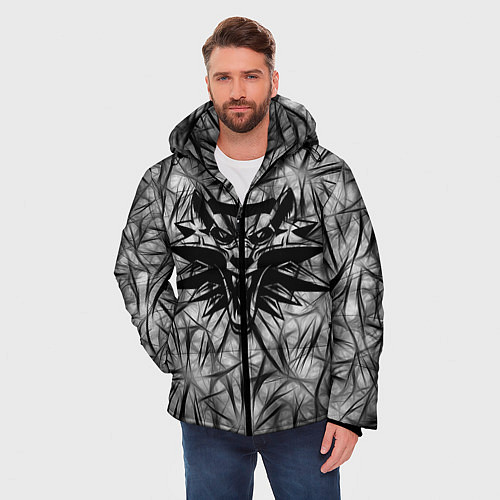 Мужская зимняя куртка The Witcher / 3D-Черный – фото 3