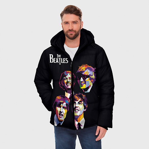 Мужская зимняя куртка The Beatles / 3D-Черный – фото 3