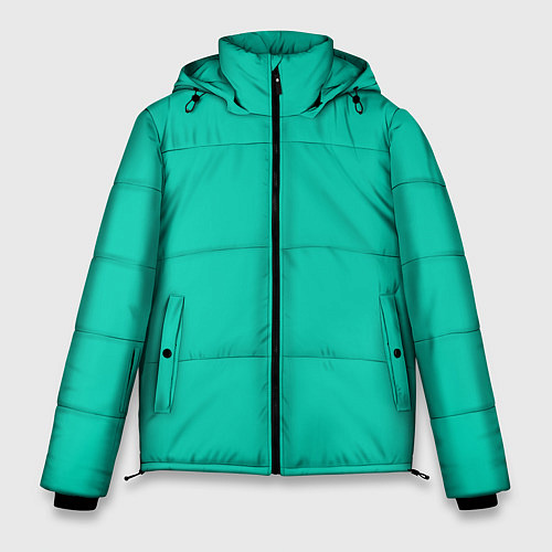 Мужская зимняя куртка Бискайский зеленый без рисунка / 3D-Красный – фото 1