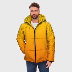Куртка зимняя мужская Оранжевый градиент, цвет: 3D-черный — фото 2
