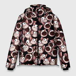 Куртка зимняя мужская Popping cats, цвет: 3D-черный