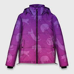 Куртка зимняя мужская Котятки, цвет: 3D-черный