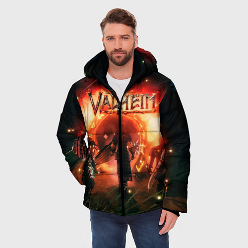 Мужская зимняя куртка Valheim / 3D-Черный – фото 3