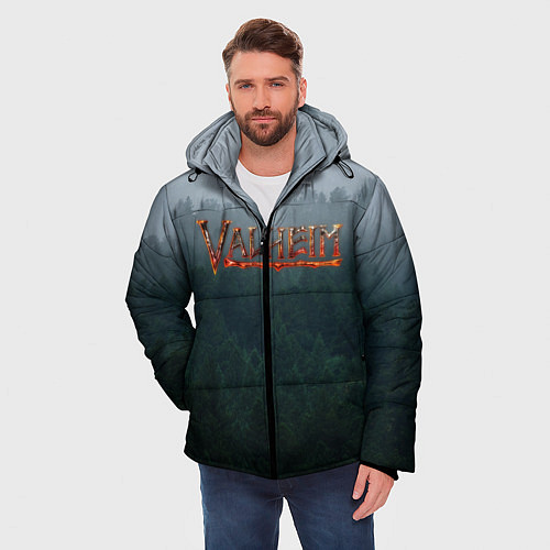 Мужская зимняя куртка Valheim / 3D-Черный – фото 3