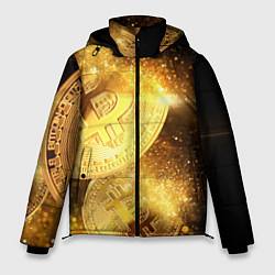 Куртка зимняя мужская БИТКОИН ЗОЛОТО BITCOIN GOLD, цвет: 3D-светло-серый