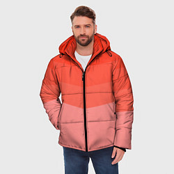 Куртка зимняя мужская Персиковый Градиент, цвет: 3D-красный — фото 2