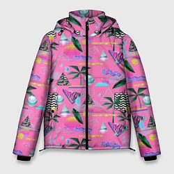 Куртка зимняя мужская Vaporwave art, цвет: 3D-светло-серый