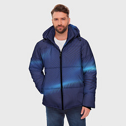 Куртка зимняя мужская 3D волна, цвет: 3D-светло-серый — фото 2