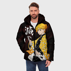 Куртка зимняя мужская КЛИНОК РАССЕКАЮЩИЙ ДЕМОНОВ, цвет: 3D-черный — фото 2