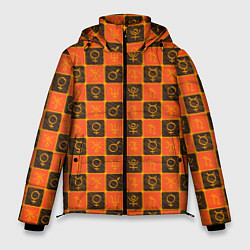 Куртка зимняя мужская Знаки Зодиака, цвет: 3D-черный