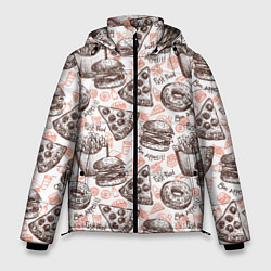 Куртка зимняя мужская Фастфуд Fast food, цвет: 3D-светло-серый