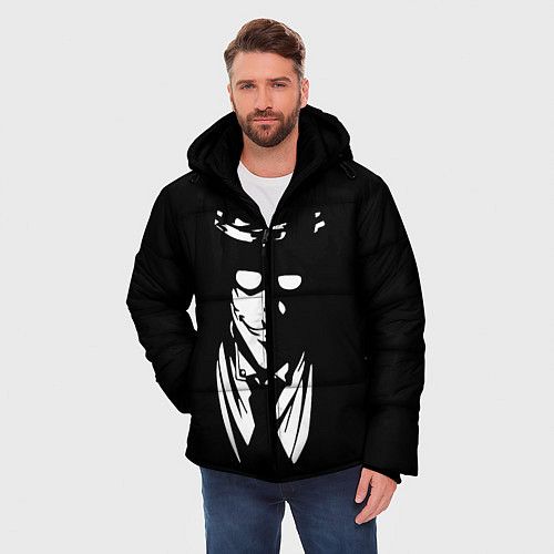 Мужская зимняя куртка Hellsing / 3D-Черный – фото 3
