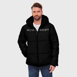 Куртка зимняя мужская WE LIVE IN A SOCIETY, цвет: 3D-черный — фото 2