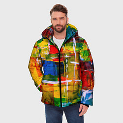 Куртка зимняя мужская КРАСКИ, цвет: 3D-черный — фото 2
