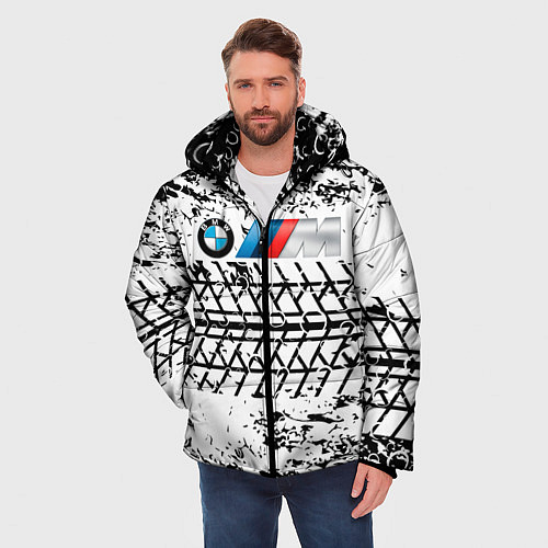 Мужская зимняя куртка BMW / 3D-Черный – фото 3