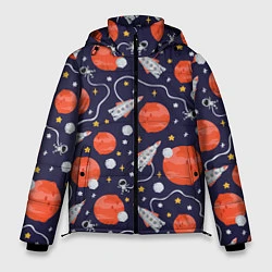 Мужская зимняя куртка Корабли, планеты и спутники
