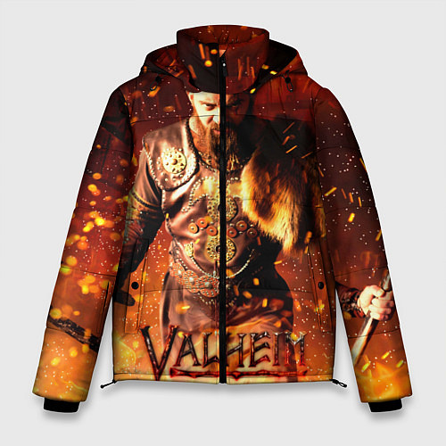 Мужская зимняя куртка Valheim Викинг в огне / 3D-Красный – фото 1