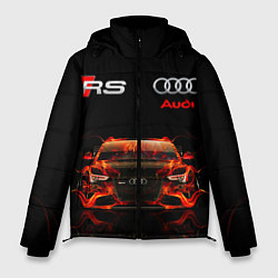 Куртка зимняя мужская AUDI RS 5 FIRE АУДИ РС 5, цвет: 3D-светло-серый
