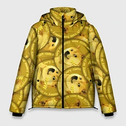 Куртка зимняя мужская DOGECOIN DOGE ДОГИКОИН, цвет: 3D-черный