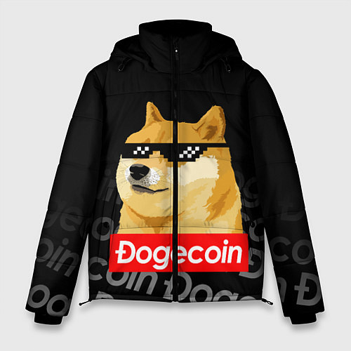 Мужская зимняя куртка DOGECOIN DOGE ДОГИКОИН / 3D-Красный – фото 1