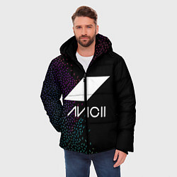 Куртка зимняя мужская AVICII RAIBOW STYLE, цвет: 3D-черный — фото 2