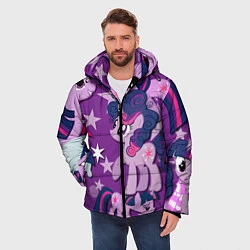 Куртка зимняя мужская Twilight Sparkle, цвет: 3D-черный — фото 2