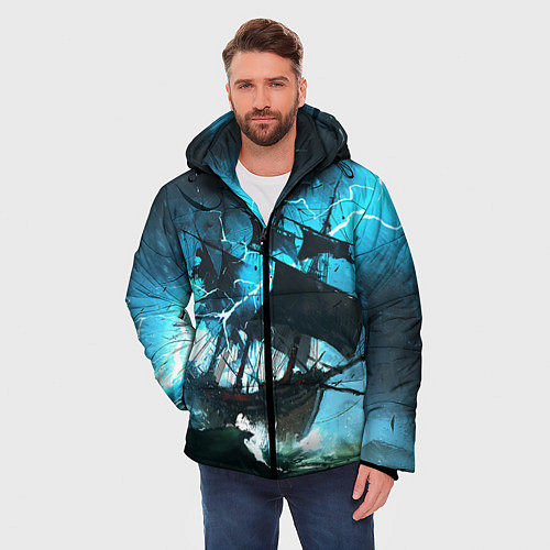 Мужская зимняя куртка Летучий голландец / 3D-Светло-серый – фото 3