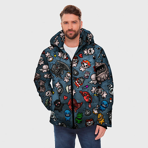 Мужская зимняя куртка Узор Исаака / 3D-Черный – фото 3
