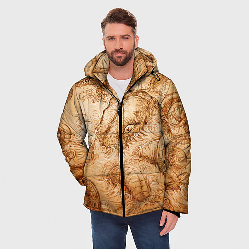 Мужская зимняя куртка Кракен / 3D-Черный – фото 3