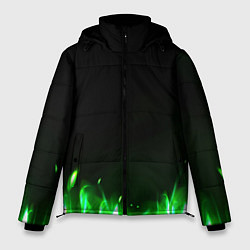 Куртка зимняя мужская Зеленый огонь, цвет: 3D-черный