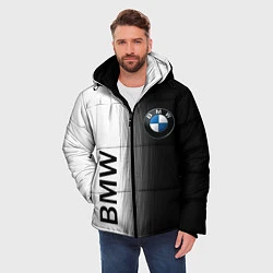 Куртка зимняя мужская Black and White BMW, цвет: 3D-черный — фото 2